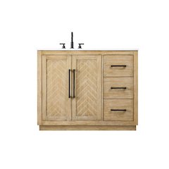 42  inch Single Bathroom Vanity in Linen Oak
