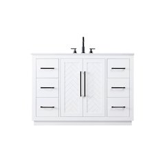 48 inch Single Bathroom Vanity in White