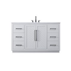 54 inch Single Bathroom Vanity in Grey