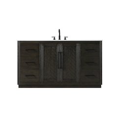 60 inch Single Bathroom Vanity in Chocolate Oak