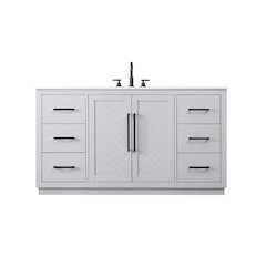 60 inch Single Bathroom Vanity in Grey