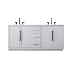 72 inch Double Bathroom Vanity in Grey