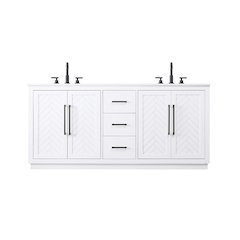 72 inch Double Bathroom Vanity in White