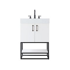 24 inch Single Bathroom Vanity in White
