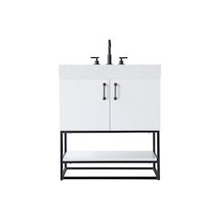 30 inch Single Bathroom Vanity in White