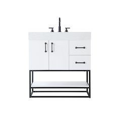 32 inch Single Bathroom Vanity in White
