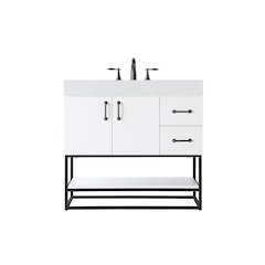 36 inch Single Bathroom Vanity in White