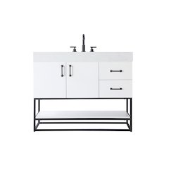 42 inch Single Bathroom Vanity in White