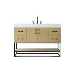 48 inch Single Bathroom Vanity in  Honey Brown