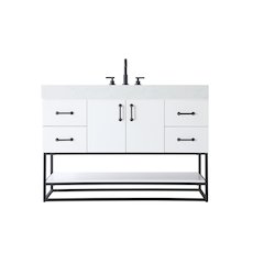 48 inch Single Bathroom Vanity in White