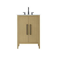 24 Inch Single Bathroom Vanity In  Honey Brown