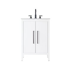 24 Inch Single Bathroom Vanity In White