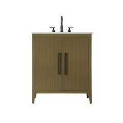 30 Inch Single Bathroom Vanity In Chestnut Brown