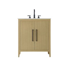 30 Inch Single Bathroom Vanity In  Honey Brown