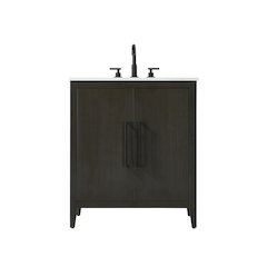 30 Inch Single Bathroom Vanity In Mocha Brown