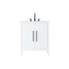 30 Inch Single Bathroom Vanity In White