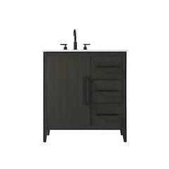 32 Inch Single Bathroom Vanity In Mocha Brown