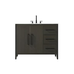 42 Inch Single Bathroom Vanity In Mocha Brown