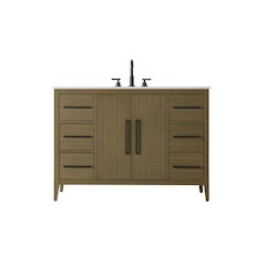 48 Inch Single Bathroom Vanity In Chestnut Brown