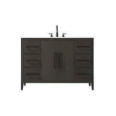 48 Inch Single Bathroom Vanity In Mocha Brown
