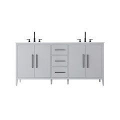 72 Inch Double Bathroom Vanity In Grey