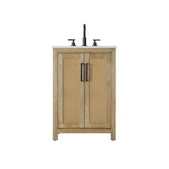 24 Inch Single Bathroom Vanity In Linen Oak