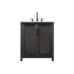 30 Inch Single Bathroom Vanity In  Chocolate Oak