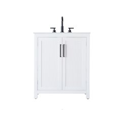 30 Inch Single Bathroom Vanity In White