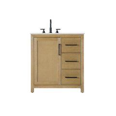 32 Inch Single Bathroom Vanity In Linen Oak