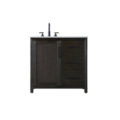 36 Inch Single Bathroom Vanity In  Chocolate Oak