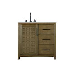 36 Inch Single Bathroom Vanity In Hazel Oak