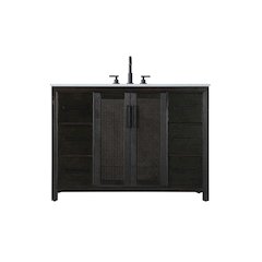 48 Inch Single Bathroom Vanity In  Chocolate Oak