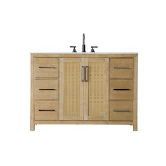 48 Inch Single Bathroom Vanity In Linen Oak