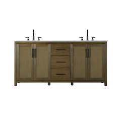 72  Inch Double Bathroom Vanity In Hazel Oak