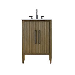 24 inch Single Bathroom Vanity in Hazel Oak