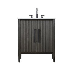 30 inch Single Bathroom Vanity in Chocolate Oak