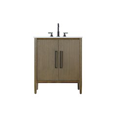 30 inch Single Bathroom Vanity in Hazel Oak