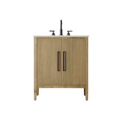 30 inch Single Bathroom Vanity in Linen Oak