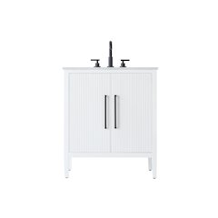 30 inch Single Bathroom Vanity in White