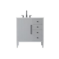 32 inch Single Bathroom Vanity in Grey