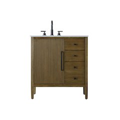 32 inch Single Bathroom Vanity in Hazel Oak