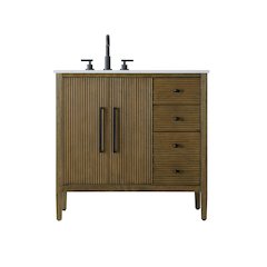 36 inch Single Bathroom Vanity in Hazel Oak