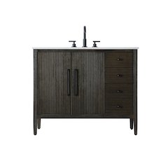 42 inch Single Bathroom Vanity in Chocolate Oak
