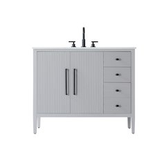 42 inch Single Bathroom Vanity in Grey