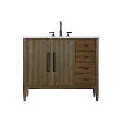 42 inch Single Bathroom Vanity in Hazel Oak