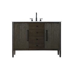 48 inch Single Bathroom Vanity in Chocolate Oak