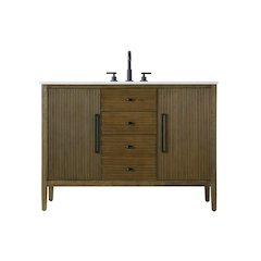 48 inch Single Bathroom Vanity in Hazel Oak