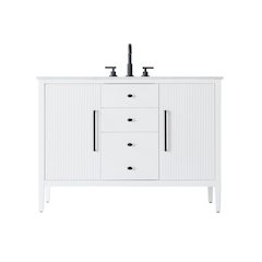 48 inch Single Bathroom Vanity in White