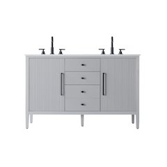 54 inch Double Bathroom Vanity in Grey