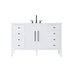54 inch Single Bathroom Vanity in White